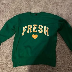 New Fresh Love Chris Sturniolo Brand Green + Orange Sweater Size M